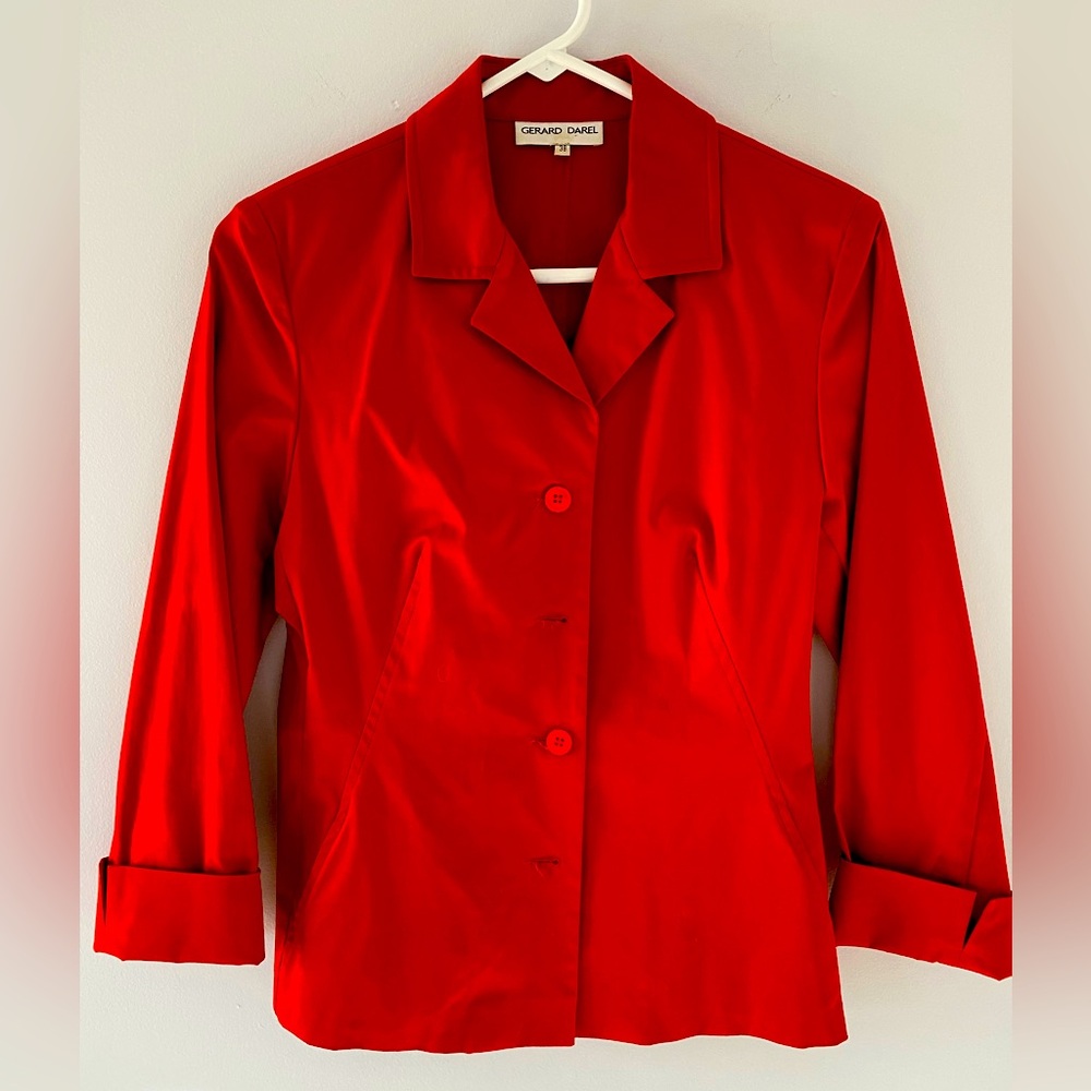 Scarlet red gerard darel jacket size 6